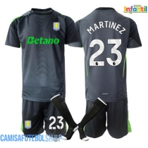 Camisa de time de futebol Aston Villa Emiliano Martinez #23 Goleiro Replicas 1º Equipamento Infantil 2025-26 Manga Curta (+ Calças curtas)